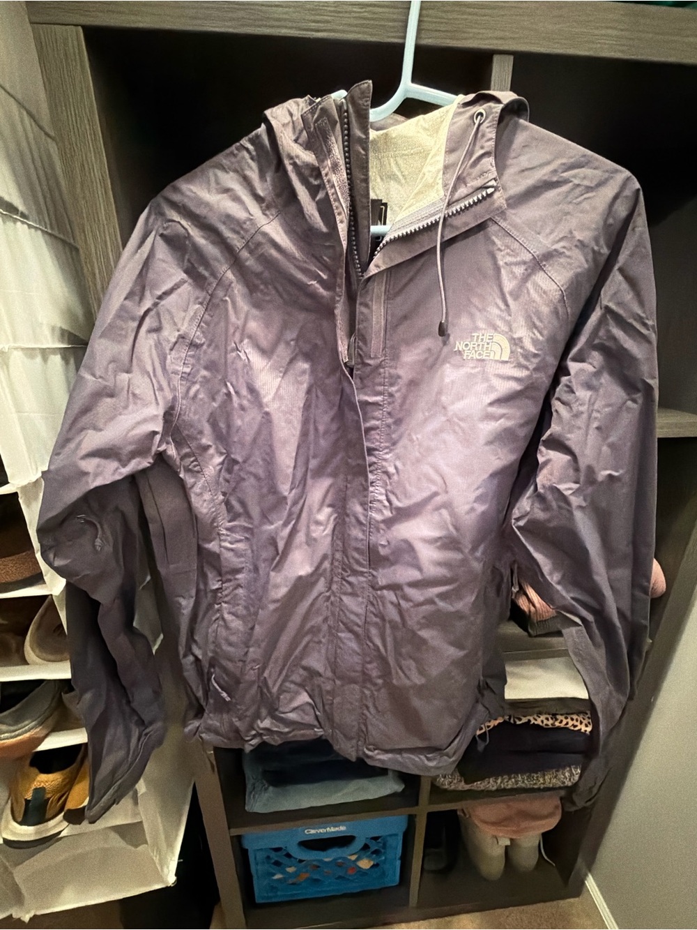 The North Face Women’s Purple Hooded Rain Jacket